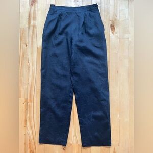 Vintage Black Linen Trousers